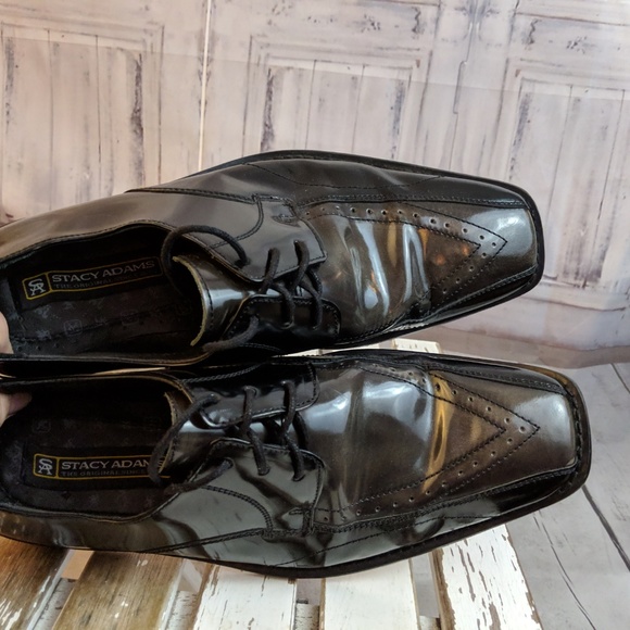 Stacy Adams Dress shoes loafers oxfords black 9 9M - Picture 6 of 7
